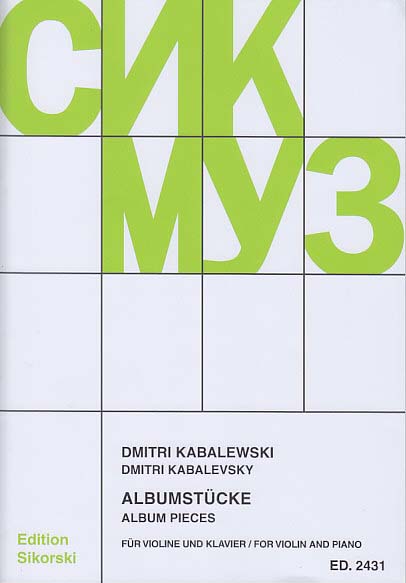 Kabalevsky, Albumstucke (Sikorski)