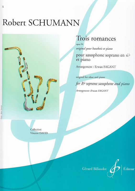 Schumann, 3 Romances op. 94 (SSax,Pf) (Billaudot)
