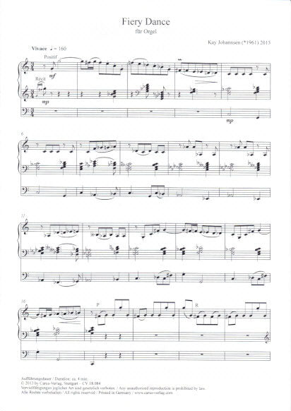 Johannsen, Fiery Dance (Carus)