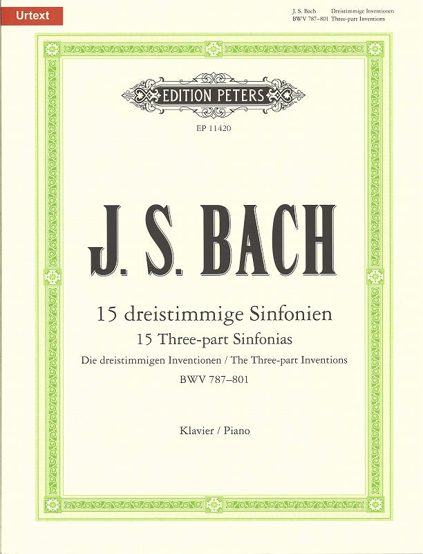 Bach, Inventionen, 3-stimmige (Bartels) (Peters)