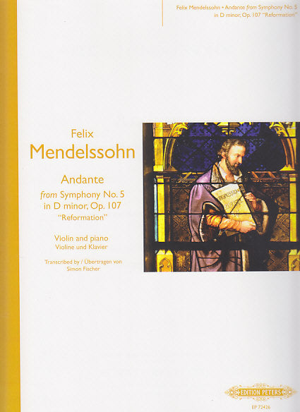 Mendelssohn, Symphony No. 5, Andante (Peters)