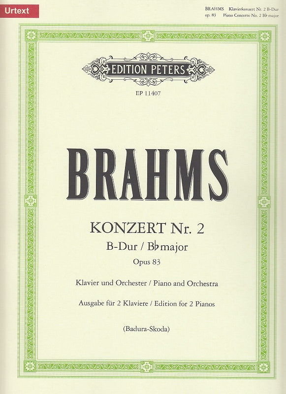 Brahms, Concerto No. 2 (Badura-Skoda) (Peters)
