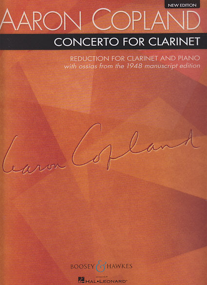 Copland, Concerto for Clarinet (rev.) (Boosey)