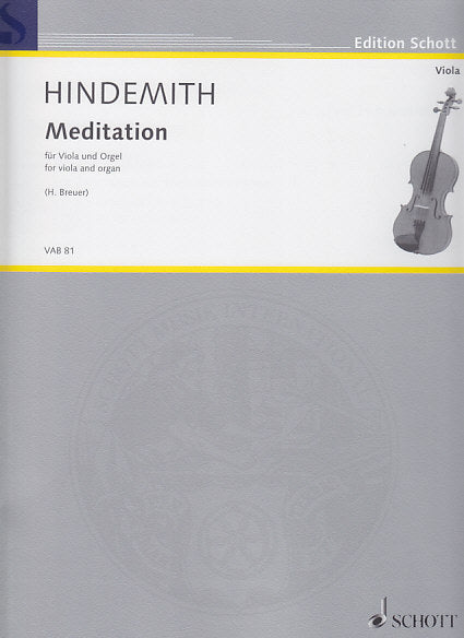 Hindemith, Meditation (Va,Org) (Schott)