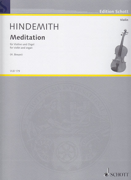 Hindemith, Meditation (Vn,Org) (Schott)