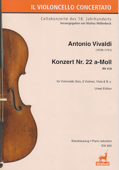 Vivaldi, Concerto in a RV 419 (Vc,Kbd) (Walhall)