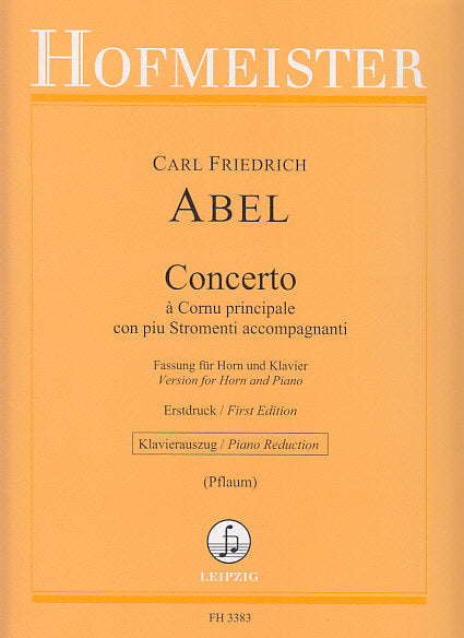 Abel, Concerto a Cornu (Hn,Pf) (Hofmeister)
