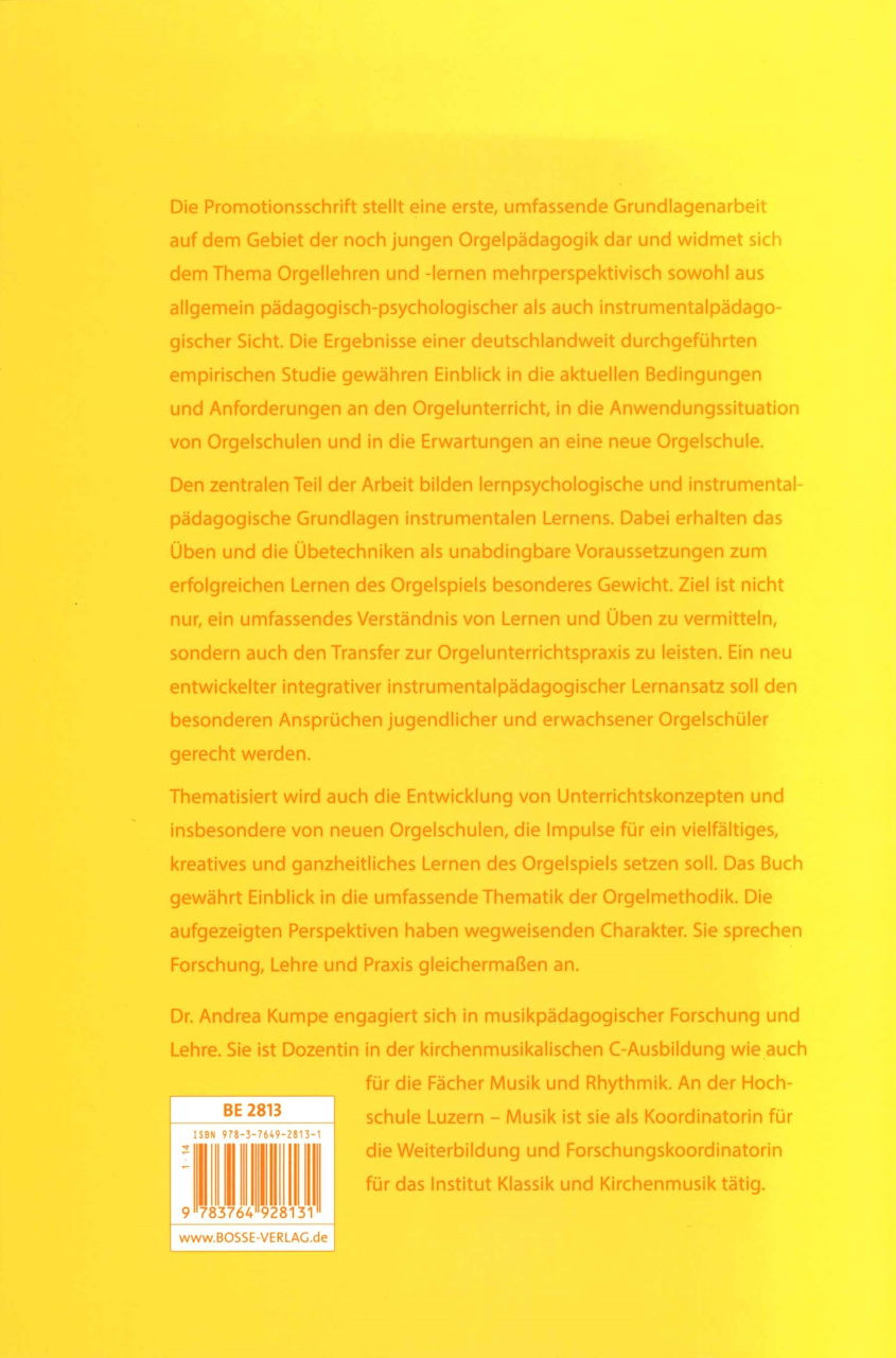 Kumpe, Orgelunterricht fur Jugendliche (Bosse)