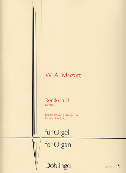 Mozart, Rondo in D, KV 382 (Doblinger)