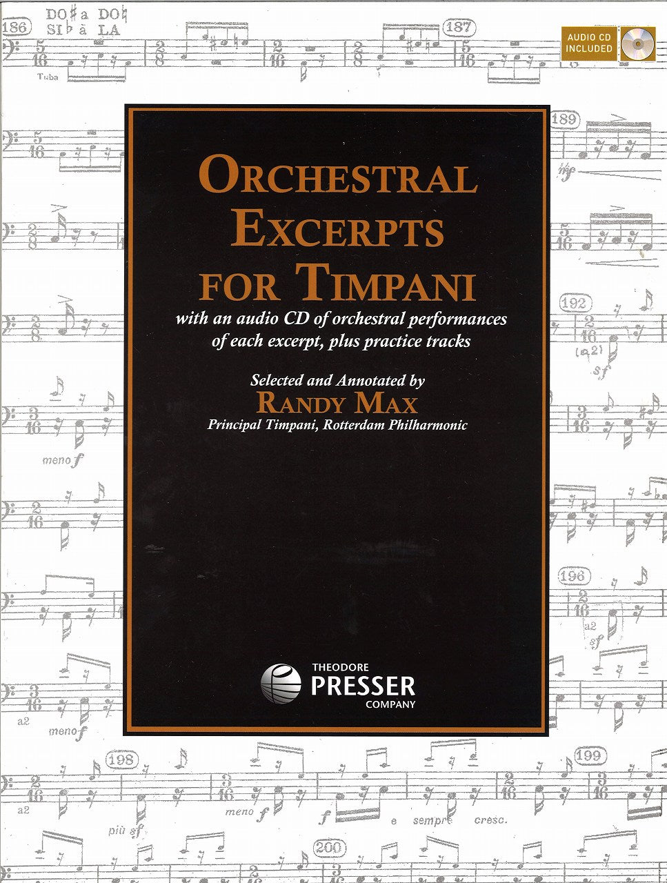 Max, Orchestral Excerpts for Timpani +CD (Presser)