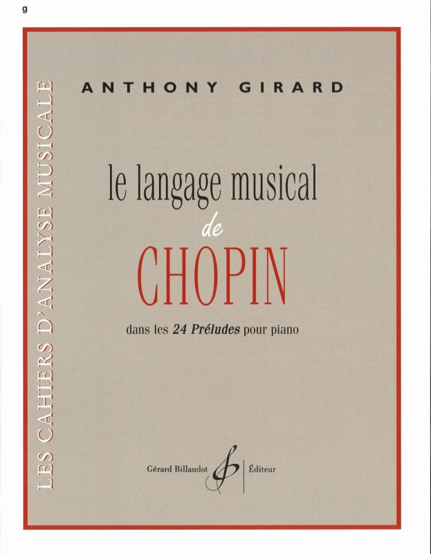Girard, Langage musical de Chopin (Billaudot)