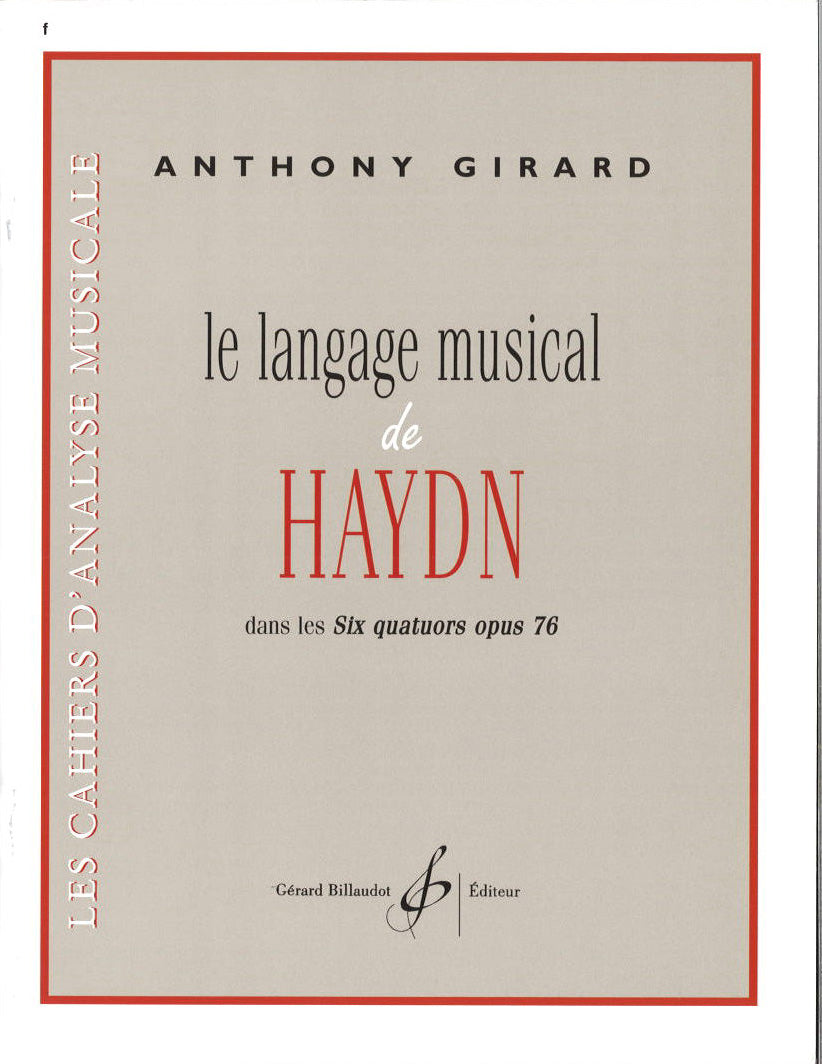 Girard, Langage Musical de Haydn (Billaudot)