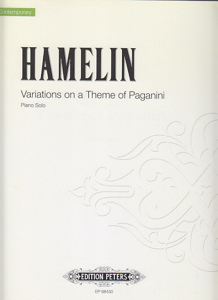 Hamelin, Variations on a Theme Paganini (Peters)
