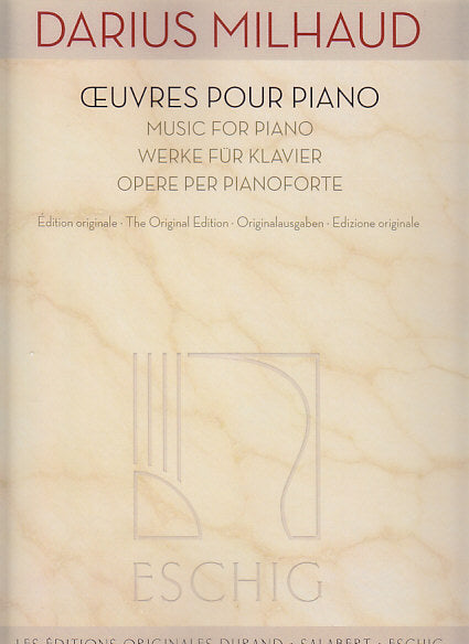 Milhaud, Oeuvres pour piano (Eschig)