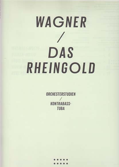 Wagner, Rheingold. Orchesterstudien (Bendl)