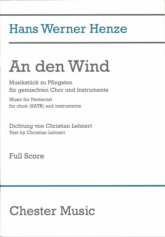Henze, An den Wind (Chester)