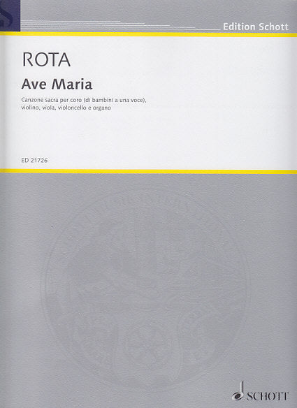 Rota, Ave Maria (Score,Str.Parts) (Schott)