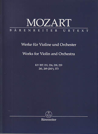 Mozart, Works for Violin & Orch. (Barenreiter)
