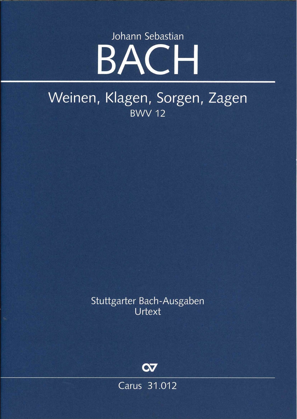 Bach, Kantate BWV 12 Full Score (Carus)