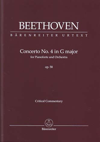Beethoven, Concerto for Piano 4 Comment (Barenreiter)
