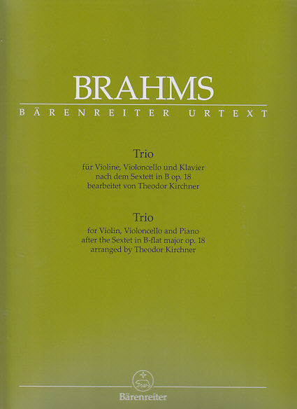 Brahms, Trio after the Sextet op. 18 (Barenreiter)