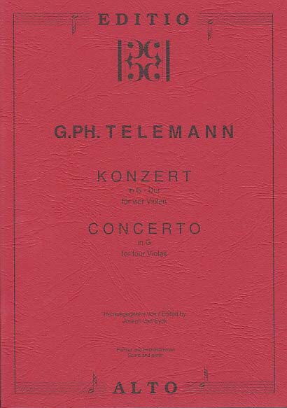 Telemann, Concerto in G major (Editio Alto)