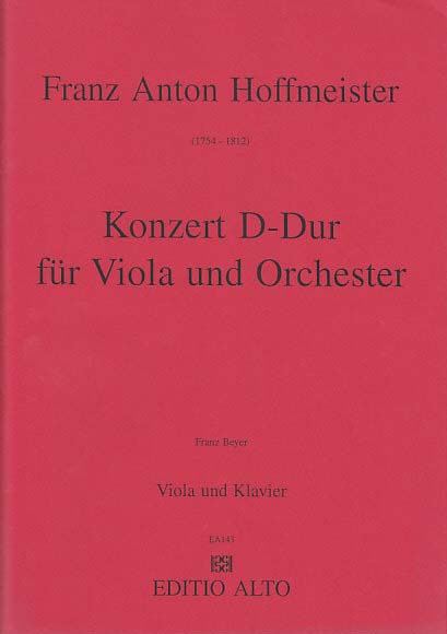 Hoffmeister, Concerto in D major (Editio Alto)