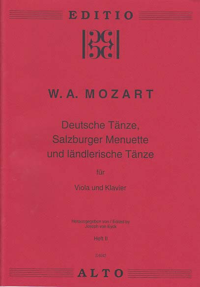 Mozart, Deutsche Tanze, etc., 2 (Editio Alto)