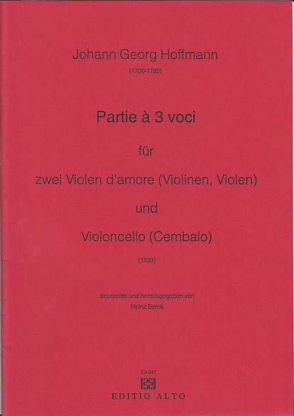Hoffman, Partie a 3 voci (2Va,Vc) (Editio Alto)