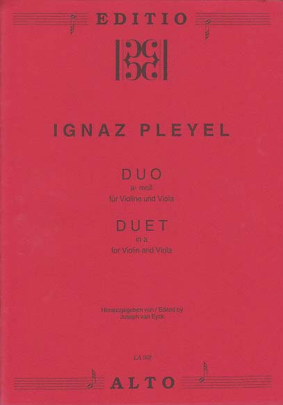 Pleyel, Duo in a-moll, op. 23/1 (Editio Alto)