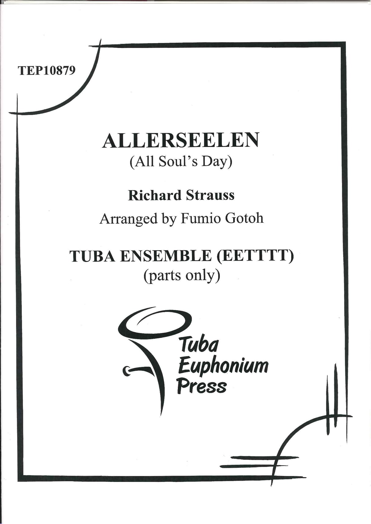 Strauss, Allerseelen (All Soul's Day) (Tuba-Euphonium Press)