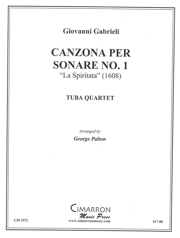 Gabrieli, Canzon per Sonare No. 1 (Cimarron Music Press)