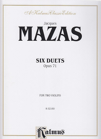 Mazas, 6 Duets op. 71 (Kalmus/Alfred)