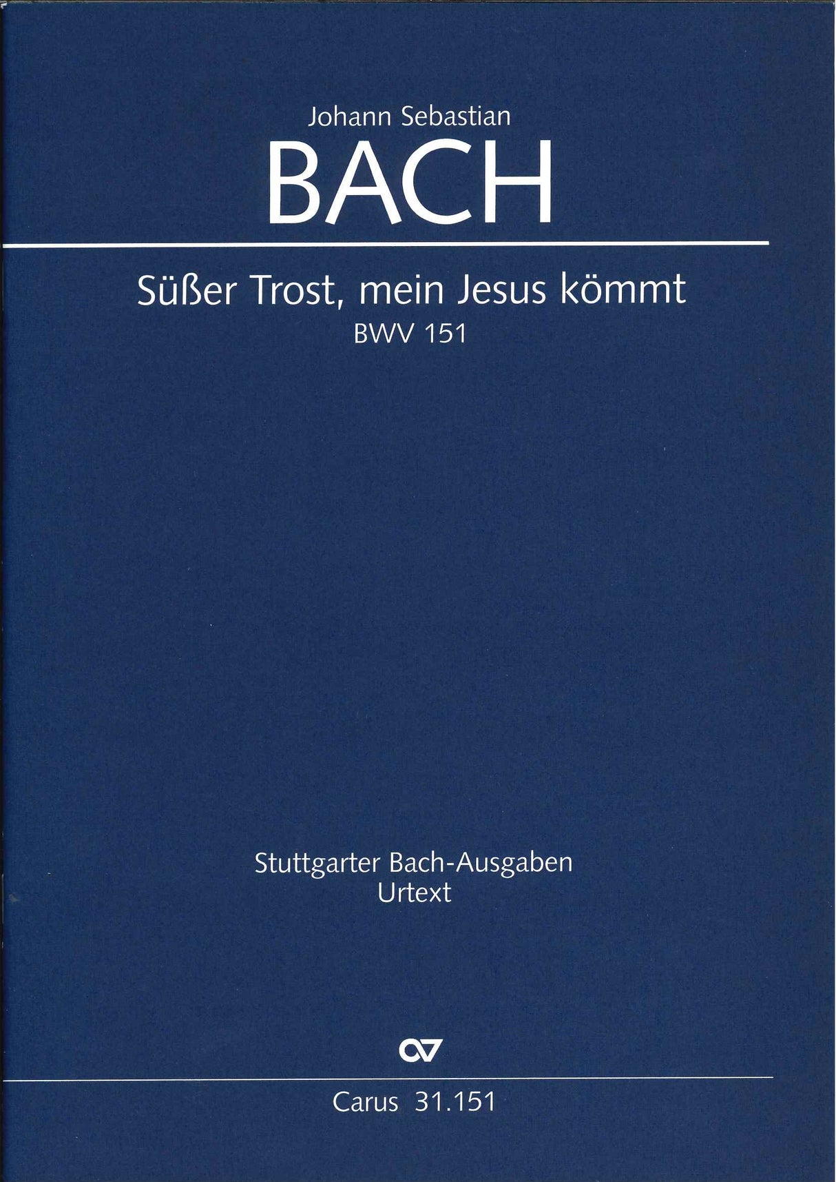 Bach, Kantate BWV 151: Full Score (Carus)