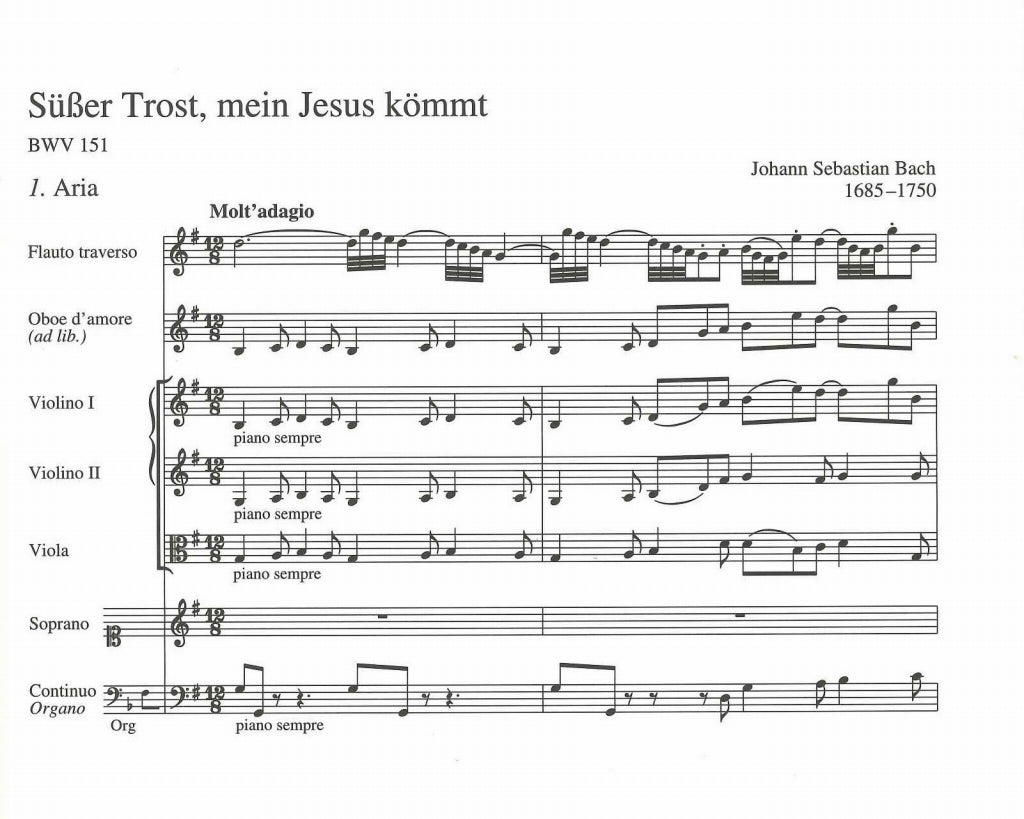Bach, Kantate BWV 151: Full Score (Carus)