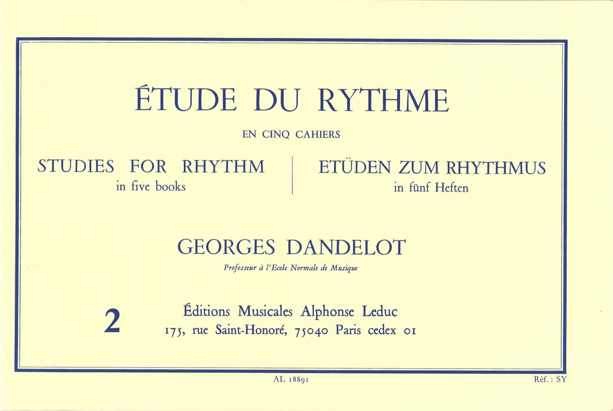 Dandelot, Etude du rythme 2 (Leduc)