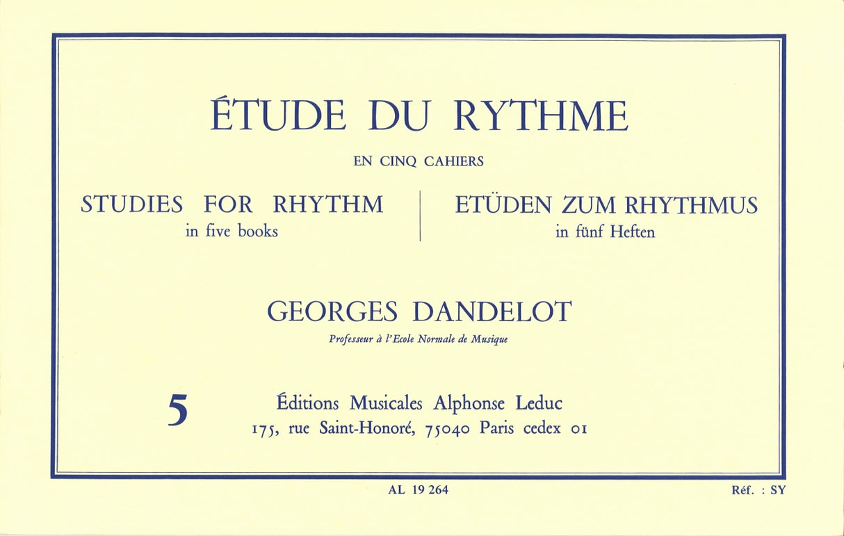 Dandelot, Etude du rythme 5 (Leduc)