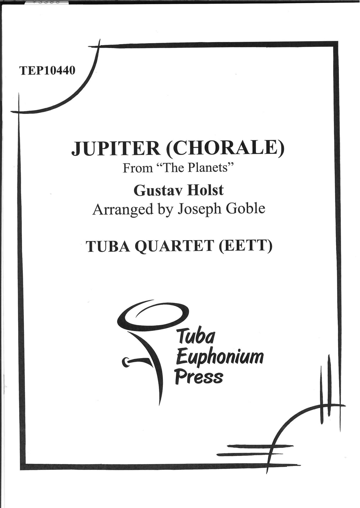 Holst, Jupiter (Chorale) (2Euph,2Tba) (Tuba-Euphonium Press)
