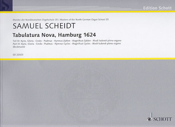 Scheidt, Tabulatura nova 3 SSWV 139-158 (Schott)