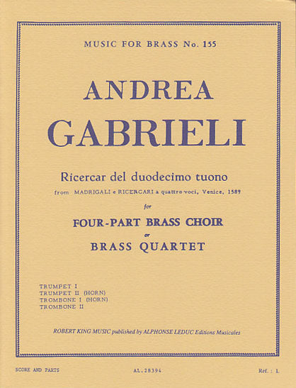Gabrieli,A., Ricercar del duodecimo tuon (Robert King/Leduc)
