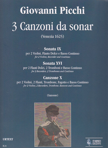 Picchi, 3 Canzoni da sonar (Ut Orpheus)