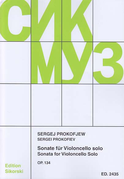 Prokofiev, Sonata op. 134 (Vc Solo) (Sikorski)