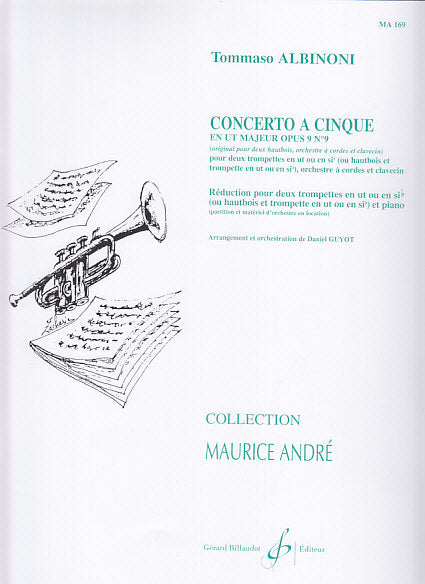 Albinoni, Concerto op. 9/9 (2Trp,Kbd) (Billaudot)