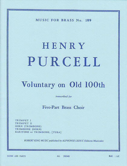 Purcell, Voluntary on Old 100th (Qnt) (Robert King/Leduc)