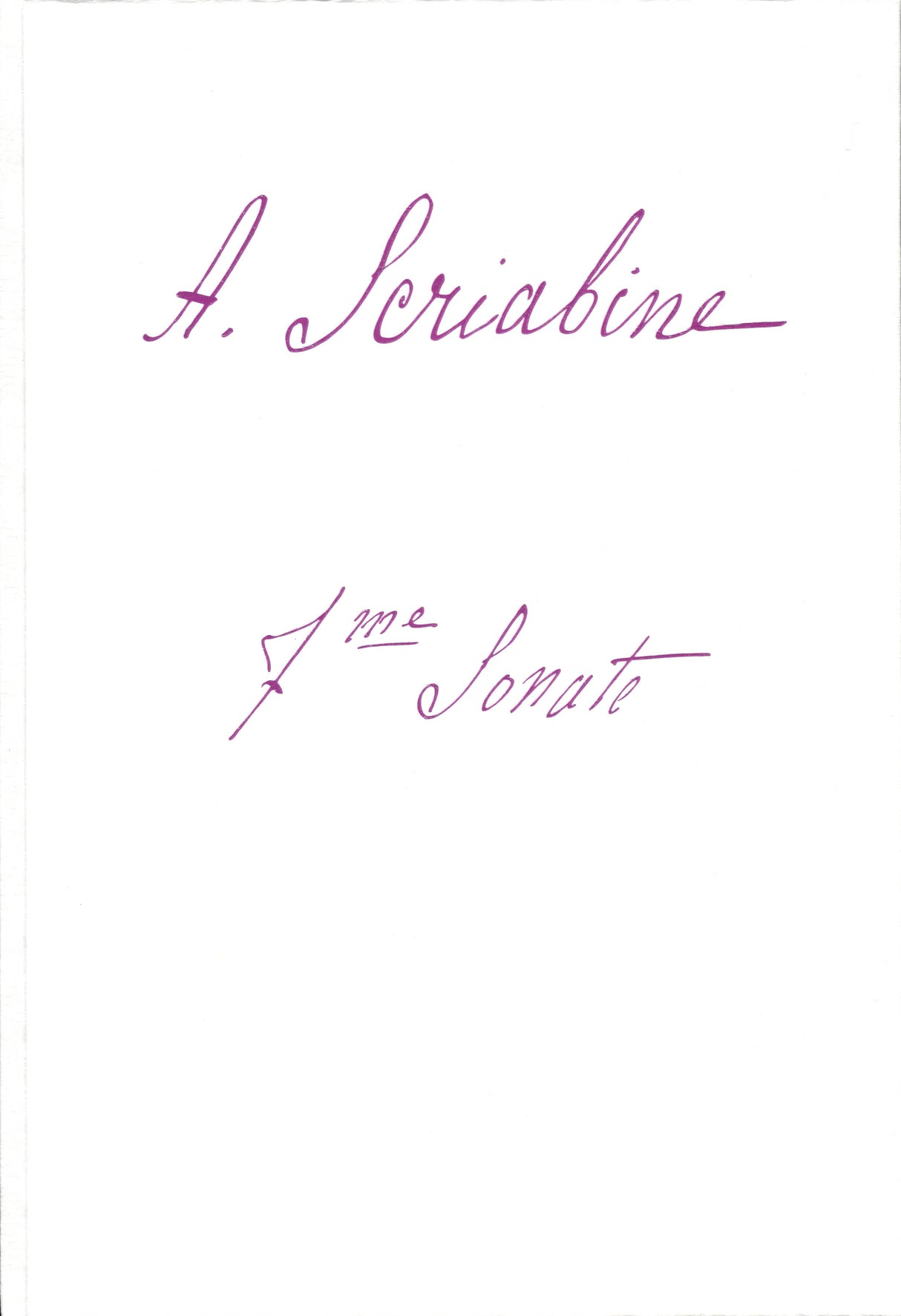 Scriabin, Klaviersonate Nr. 7 (Facs.) (Henle)