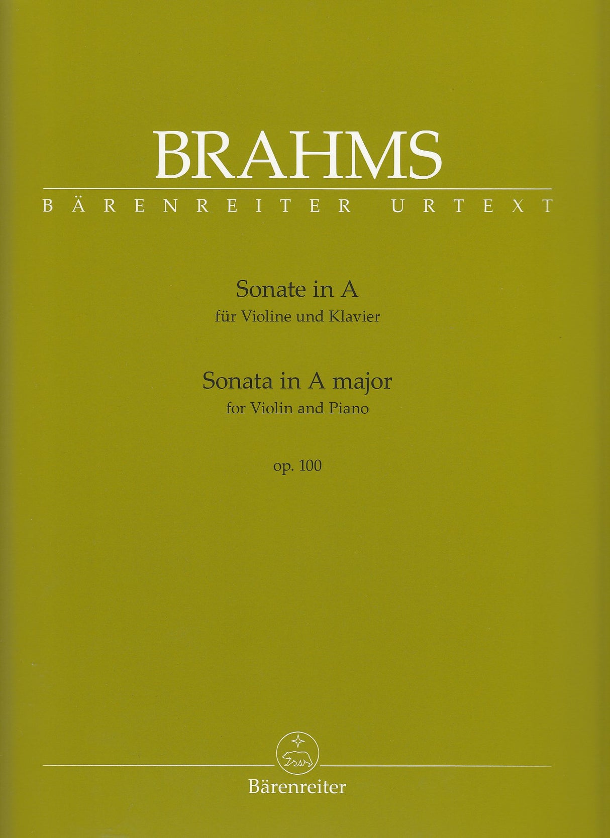 Brahms, Sonata No. 2, op. 100 (Brown) (Barenreiter)