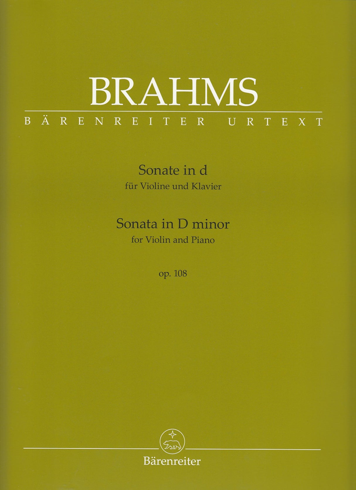 Brahms, Sonata No. 3, op. 108 (Brown) (Barenreiter)