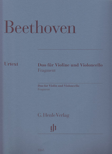 Beethoven, Duo fur Violine & Vioncello (Henle)