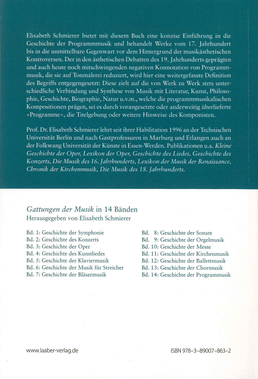 Schmierer, Geschichte der Programmusik (Laaber-Verlag)