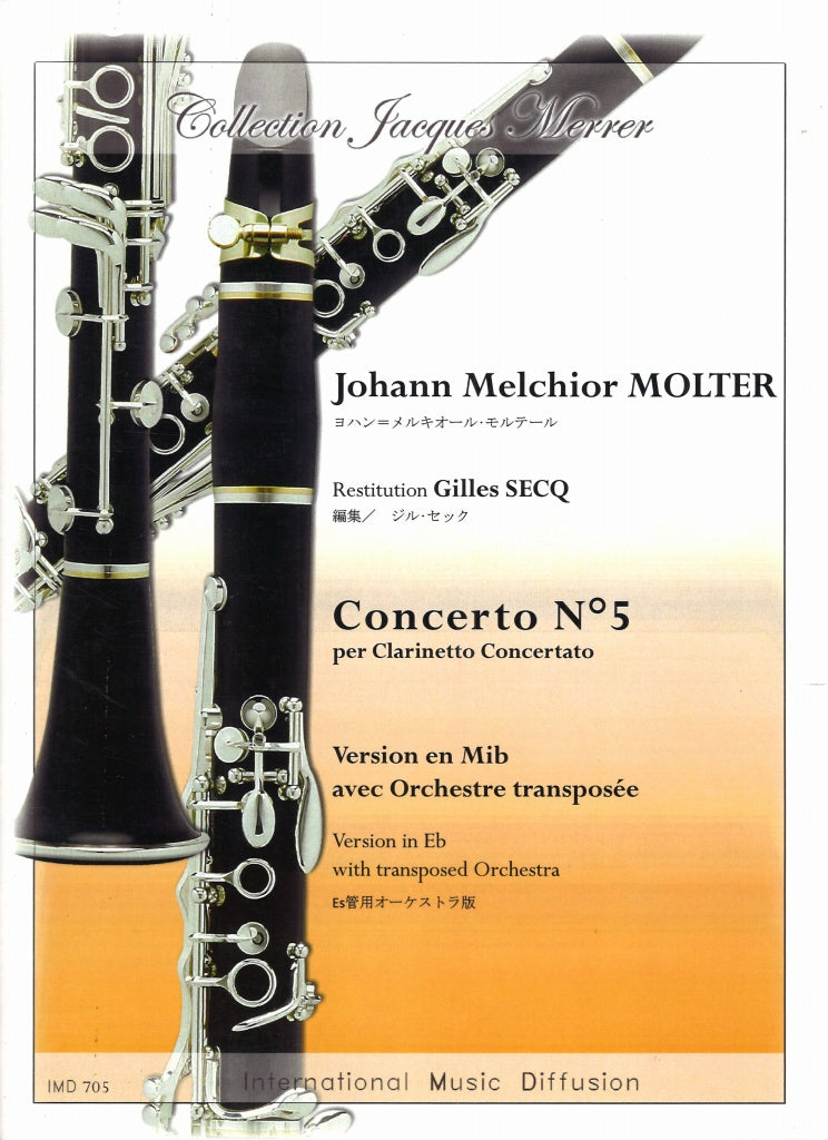 Molter, Concerto No. 5 (Eb Cl,Orch) (IMD (International Music Diffusion))
